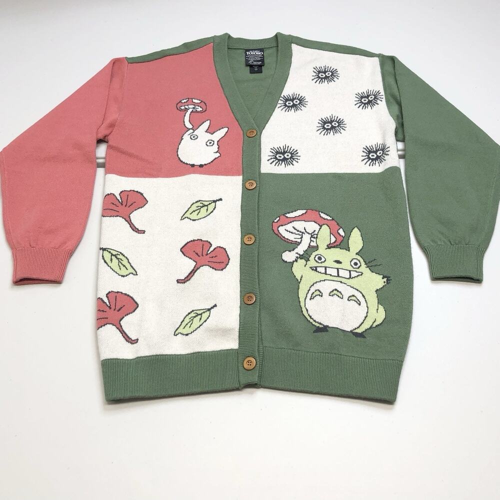 Studio Ghibli My Neighbor Totoro Small Panel Button Womens Cardigan - Picture 1 of 7